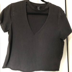 Cropped cutout tee
